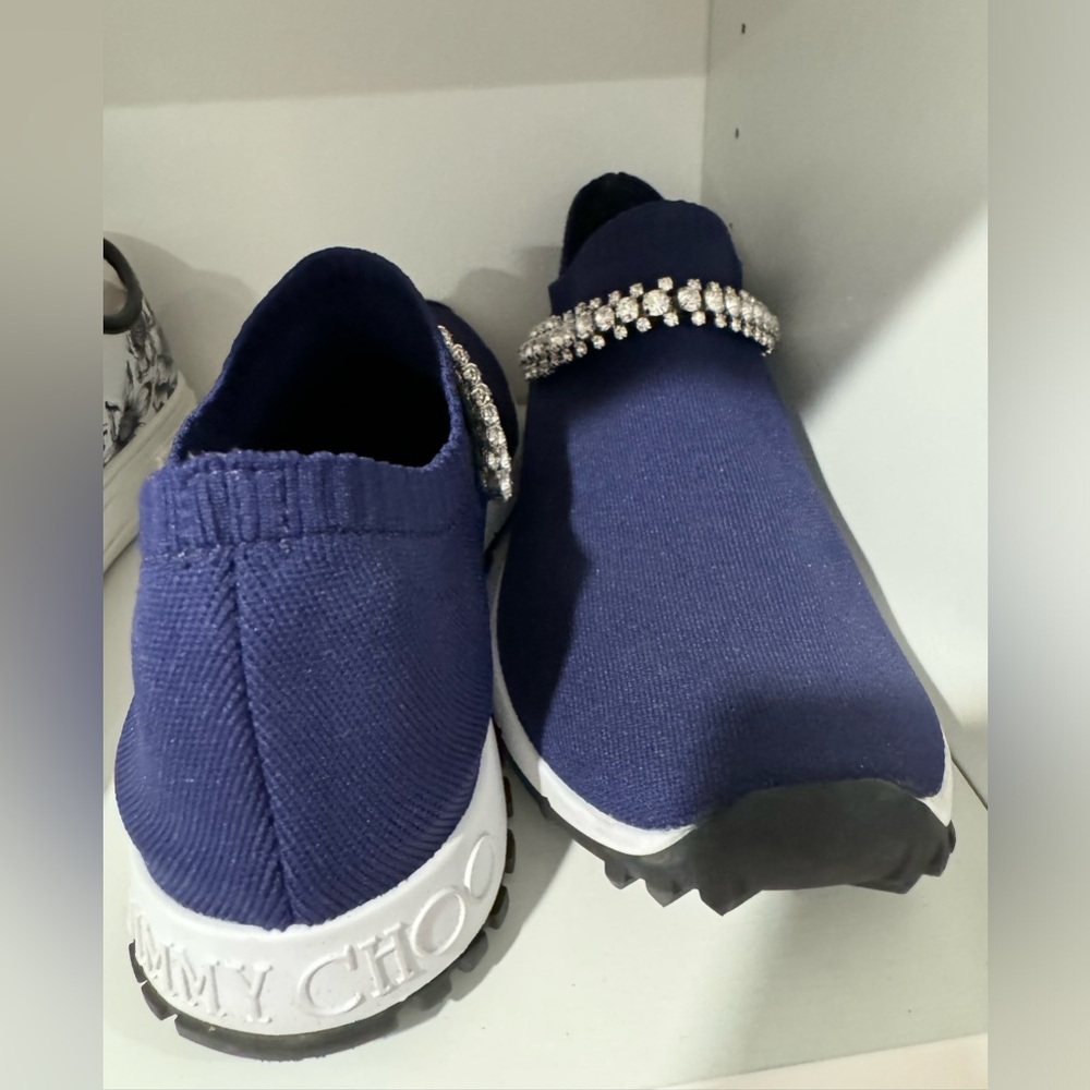 Jimmy Choo verona knit sneakers with crystals